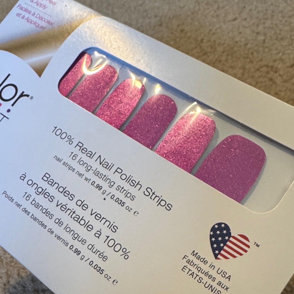 Color Street Pink Nail Polish Strips- Show Time - Picture 3 of 3